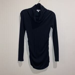 A PEA IN THE POD Maternity XS Cowl Neck Black Sweater Silk Cashmere Fall Winter